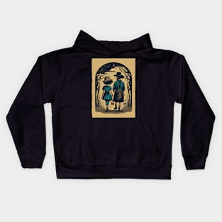 Ephemeral Embrace: A Dark Valentine’s Tale Kids Hoodie